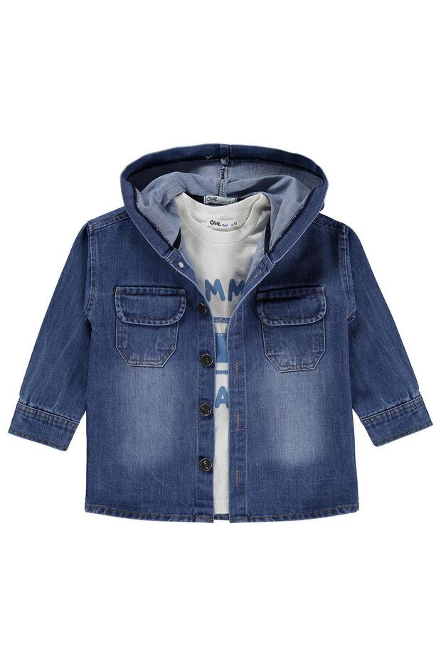 Hooded T-Shirt for 2-5 Years Old - Blue