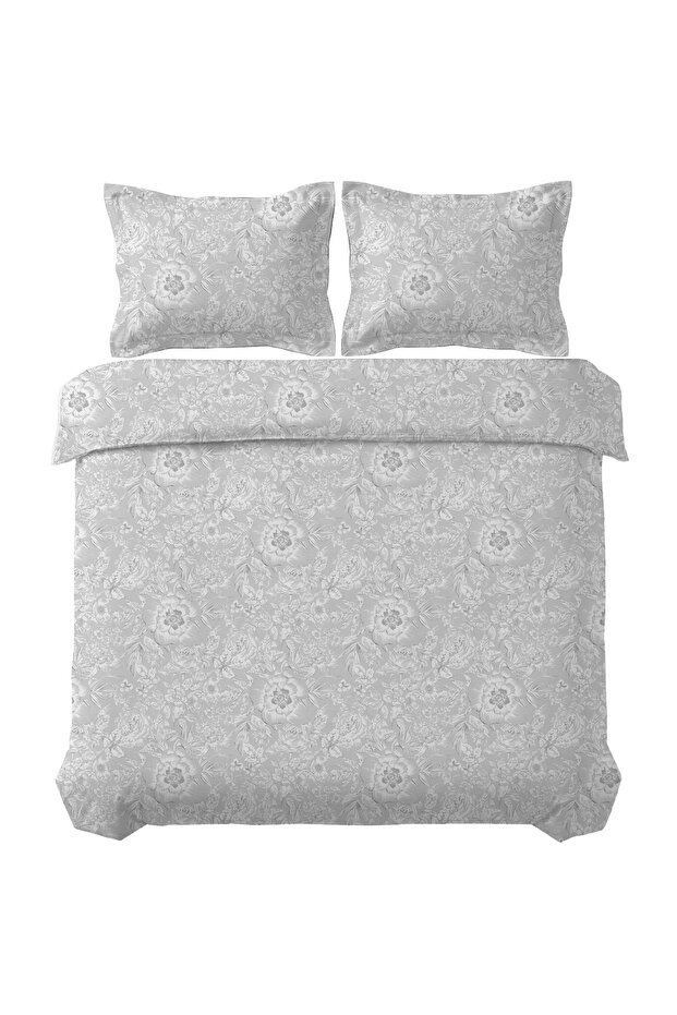 Advina 100% Cotton Satin 200 Tc (80 Thread) Double Duvet Cover Set