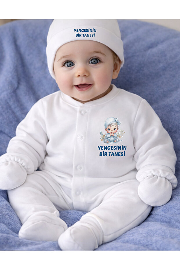 Yenge Written 3-Piece Jumpsuit for Baby Boy Cotton