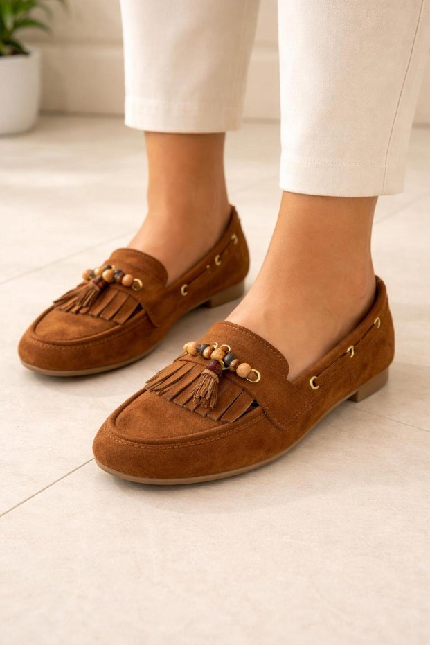 7068 Rashat Women's Beaded Daily Ballerina Shoes