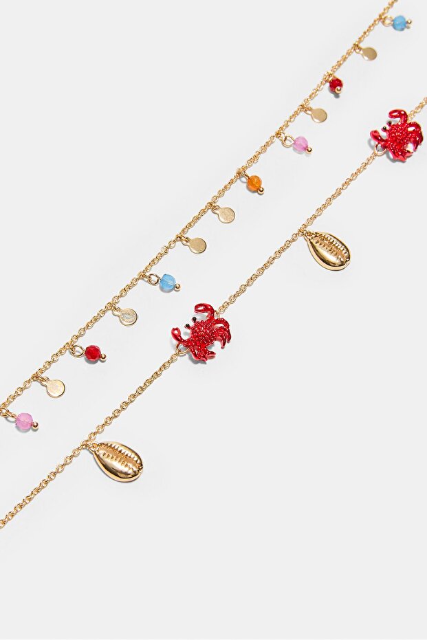 Deniz temalı mini charm kolye - 3