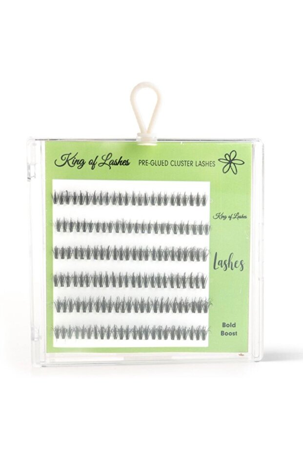 Press-On Pre-Glued Cluster Lashes Bold Boost – Under Lash Extension, Natural Look False Eyelashes