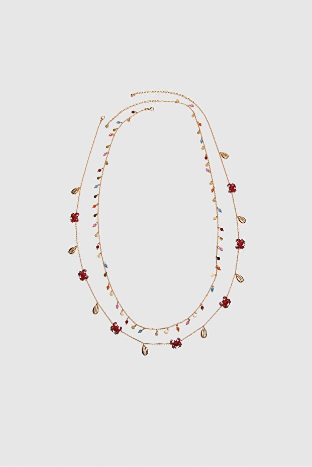 Deniz temalı mini charm kolye - 5