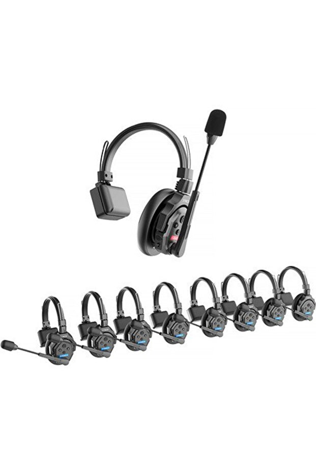 X-Talk X9 Wireless Intercom System with 9 Single-Ear Headsets (2.4 GHz)