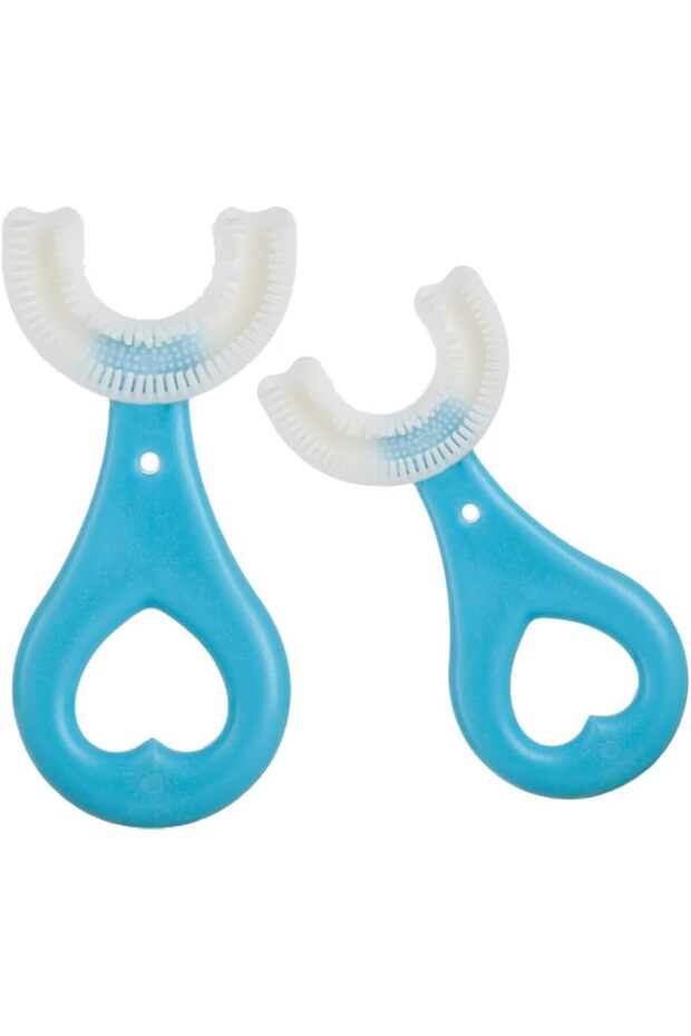 U-Shaped Kids Toothbrush 2-Pack – Soft Manual Training Toothbrush for Ages 2-6