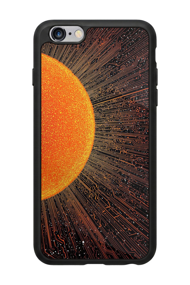 iPhone 6 Plus Compatible Glossy Premium Case with Sun Design
