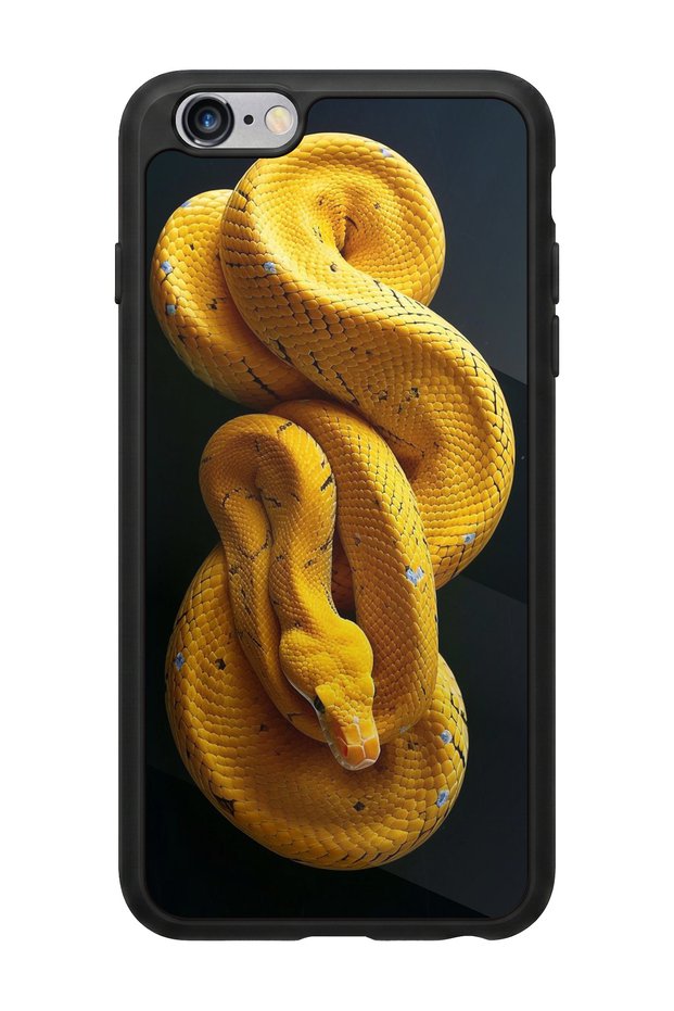 حافظة ممتازة لامعة بتصميم ثعبان متوافقة مع هاتف iPhone 6 Plus