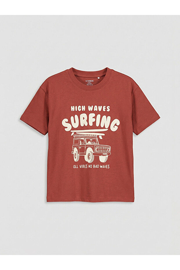 Crew Neck Printed Boy's T-Shirt