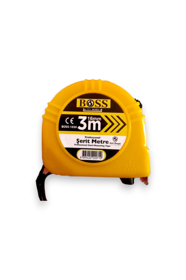 3 Meter X 16 mm Professional Steel Tape Measure - Precision Measuring Tool with Locking Mechanism (Mid Approved)