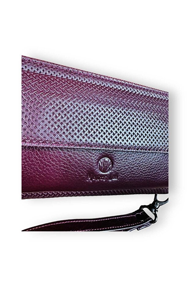 Mnt2230 Portfolio Leather Wallet Claret Red