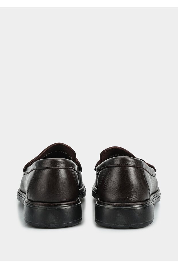 Brown Leather Men's Shoes - 4