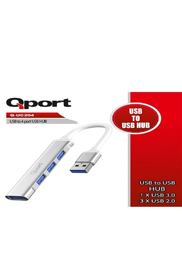 Qport Q-UC204 USB إلى 4 منافذ USB متعددة الإرسال