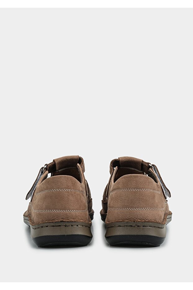 Gray Leather Men's Shoes - 4