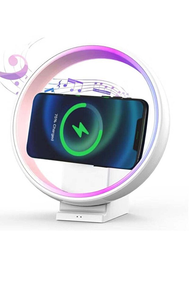 Wireless Charging Light Up Bluetooth Speaker Wireless Phone Charger Atmosphere Lamp Night Light Lamp