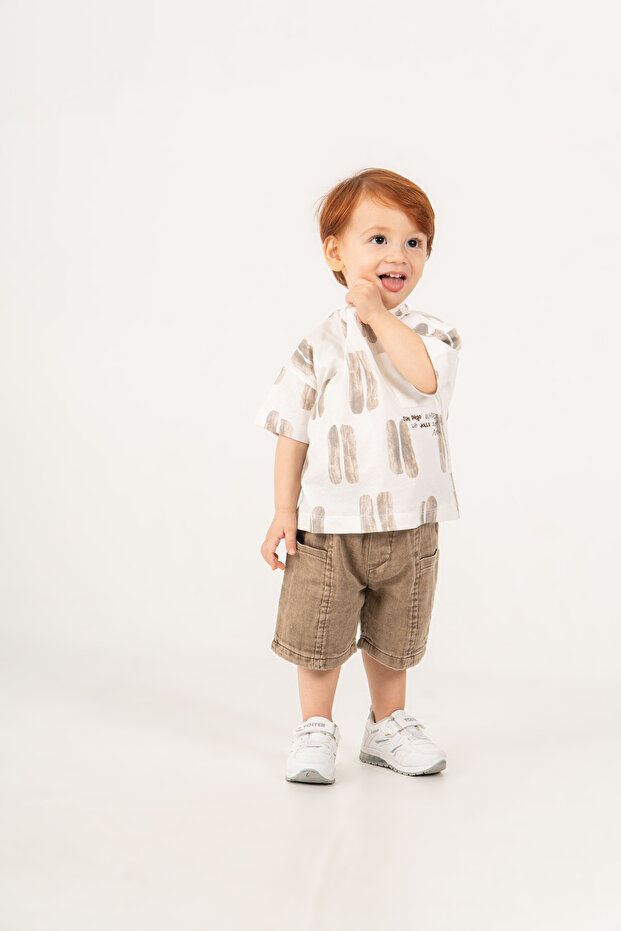 Baby Boy Summer Flexible Fabric Comfortable T-Shirt Shorts 2-Piece Set