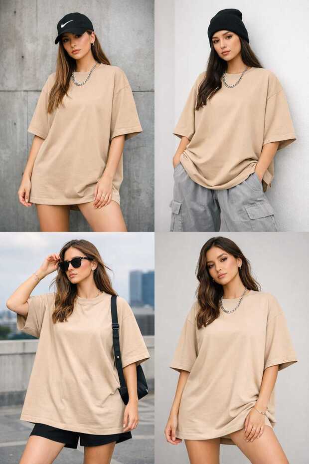 Oversize T-Shirt Summer 100% Cotton