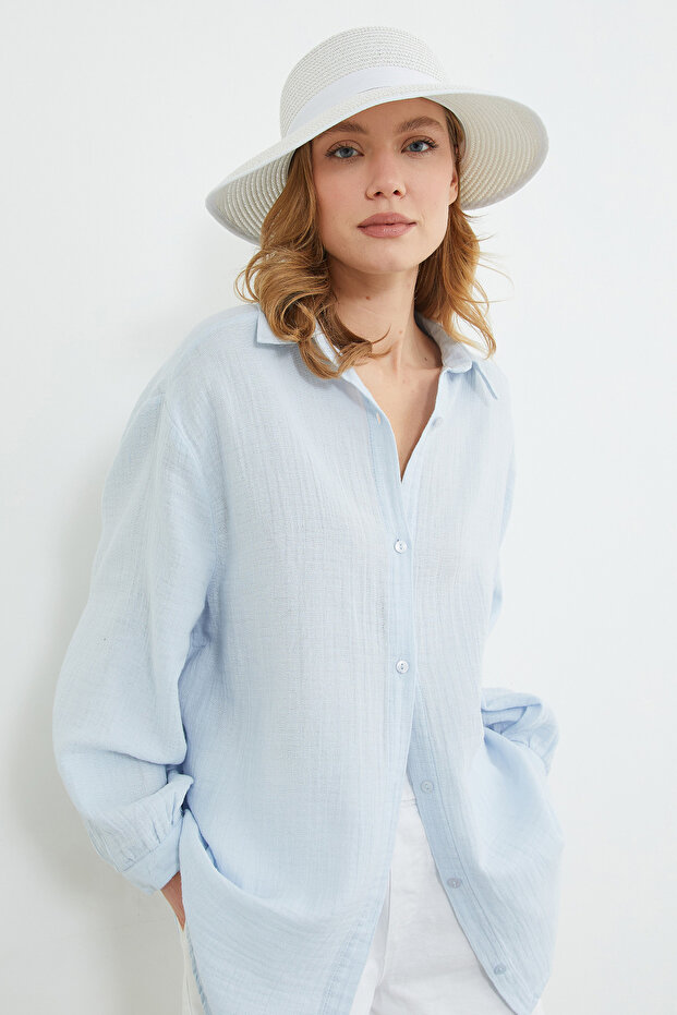 Basic Oversize Gömlek - 2