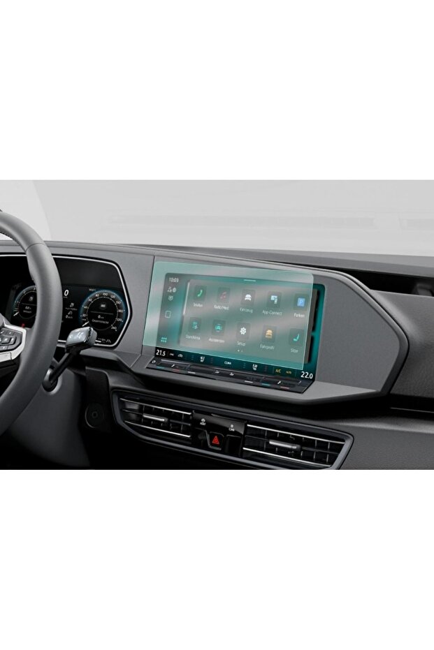 واقي شاشة نانو 9H متوافق مع موديل Volkswagen Caddy Style 2024 للملاحة الوسائط المتعددة