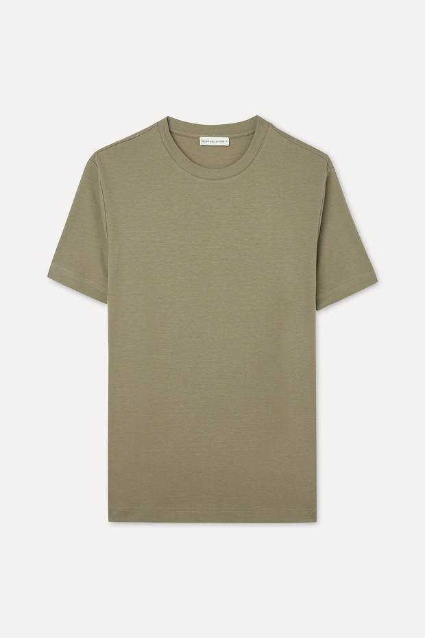 Men's Mink Color Comfort Fit Crew Neck T-Shirt