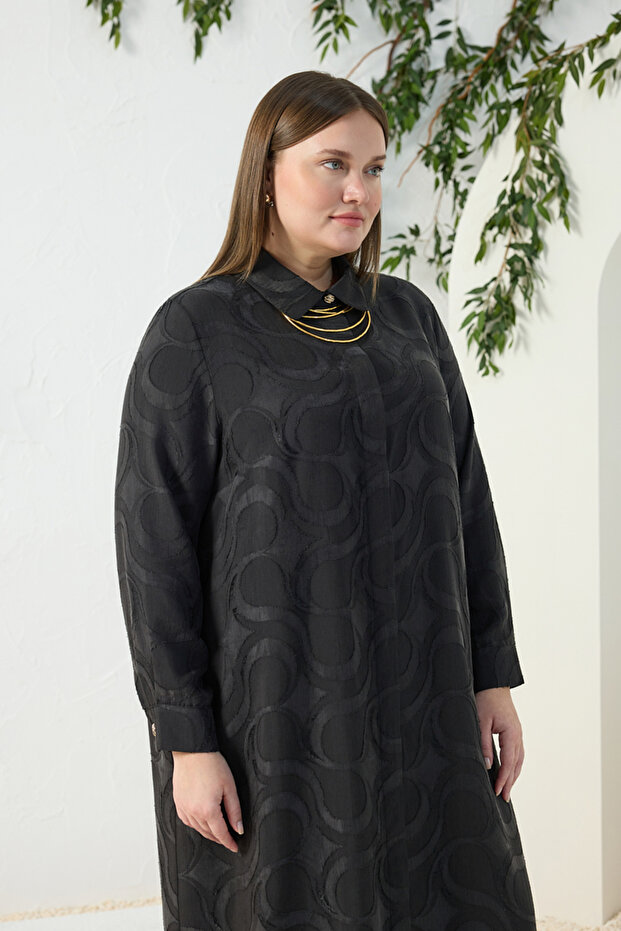 Black Jacquard Ferace - 6