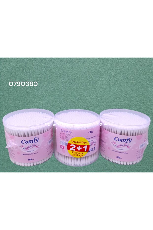 WT300PPD (2+1) WOODEN STICK COTTON BUD 300PC CAN