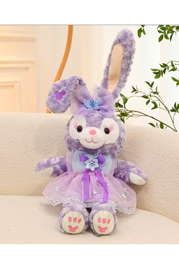 Dressed up Rabbit Plush Toy 45cm Furry Soft Fabric Sleeping Companion Plush Doll in Costume