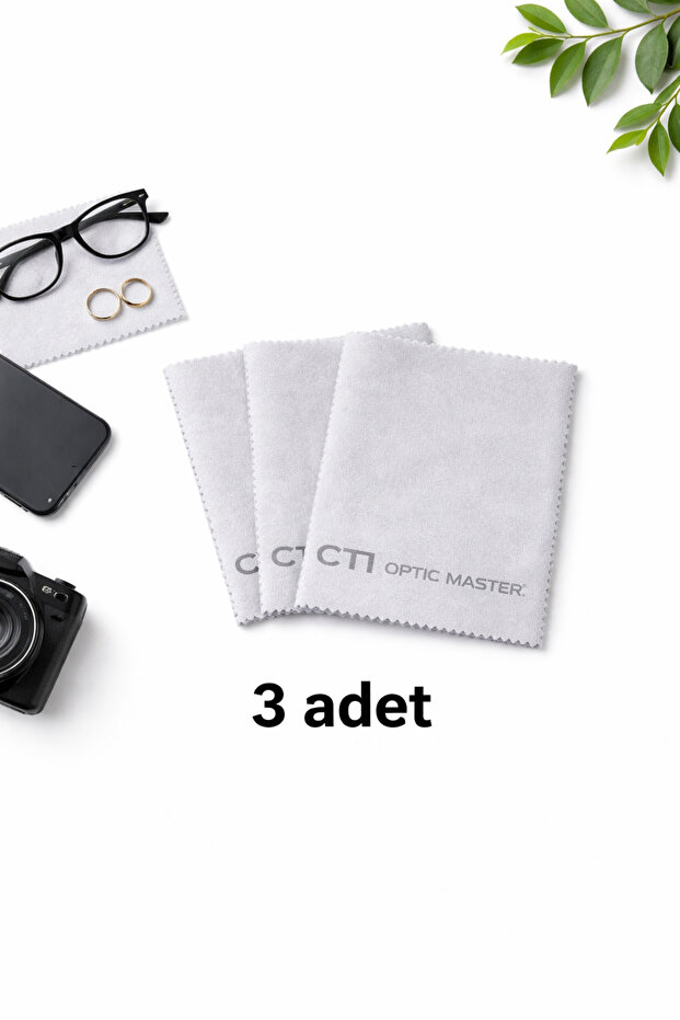 Glasses Cleaning Cloth Microfiber Cloth 15X18 cm 3 Pieces Gray