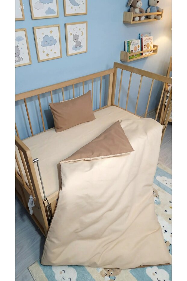 5-Piece Baby Sleeping Set - 90X130 Quilt - Compatible with Crib and Park Bed Sizes