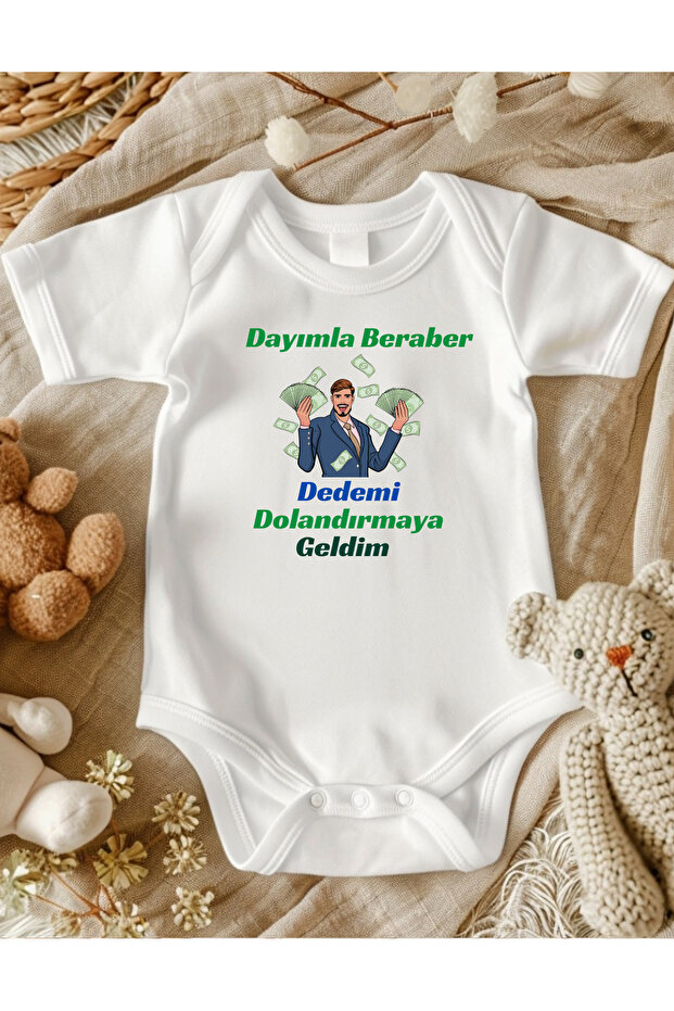 Uncle Grandpa Fun Writings Baby Bodysuit 100% Cotton