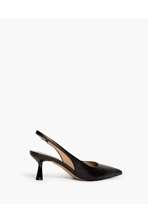 LOW HEEL SLING BACK IN BLACK