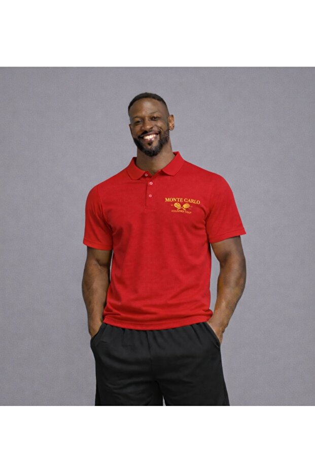 Men's Monte Carlo Printed Polo Neck T-Shirt