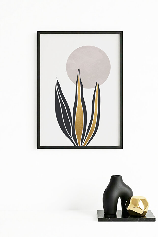 Natural Wood Framed Abstract Painting I Huhu1418