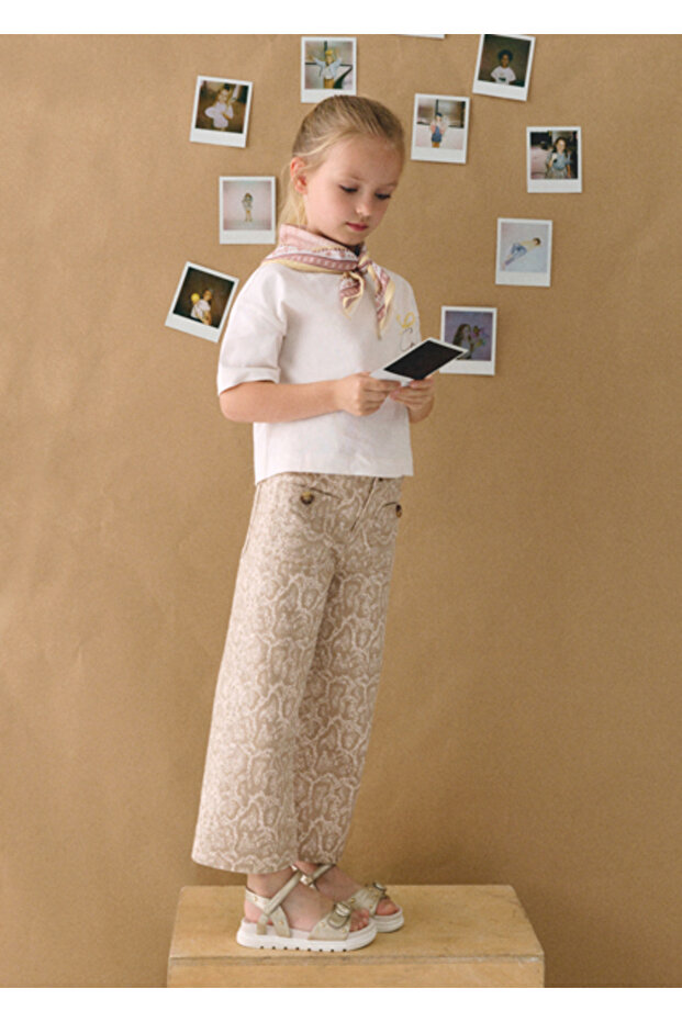 Girl's Gabardine Wide Leg Pants 3587