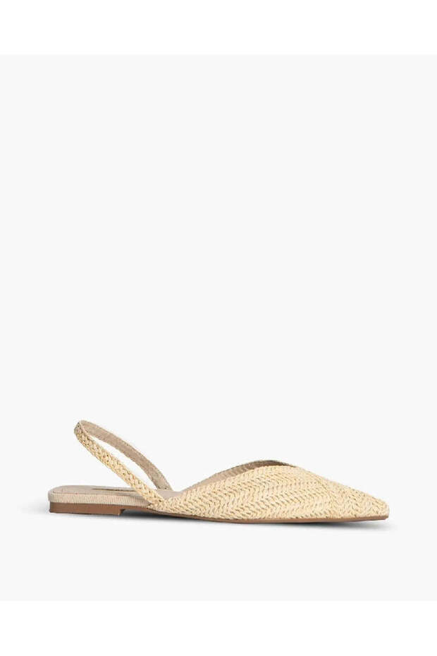 BRAIDED FLAT SLINGBACK IN NATURAL