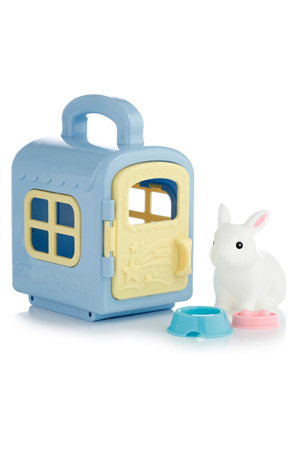 Mini Pet - Cățeluș cu accesorii și cușcă
