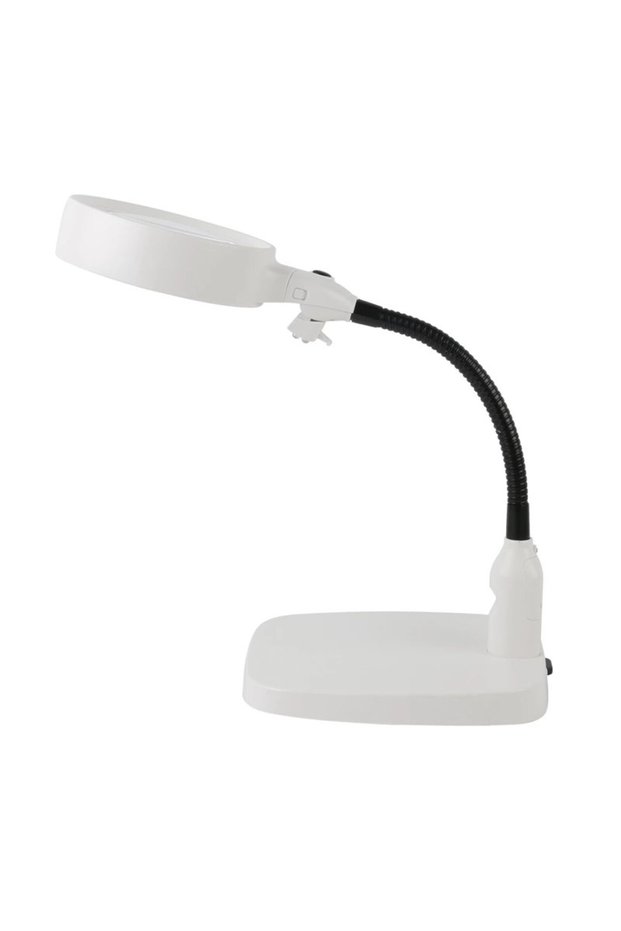 -Desktop 10X Led Lighted Magnifier Reading Craft Repair Magnifying Glass 7765