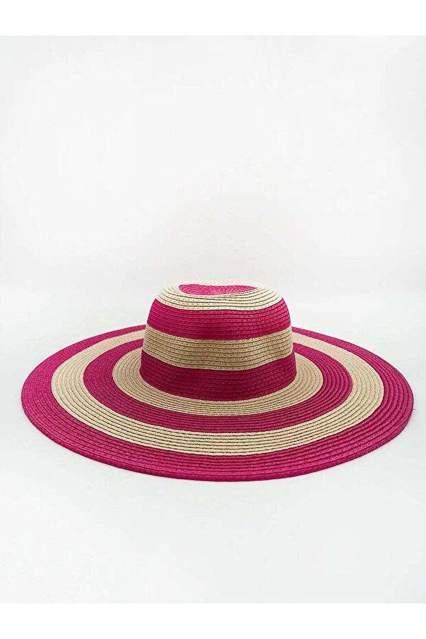 TWO-TONED STRAW HAT