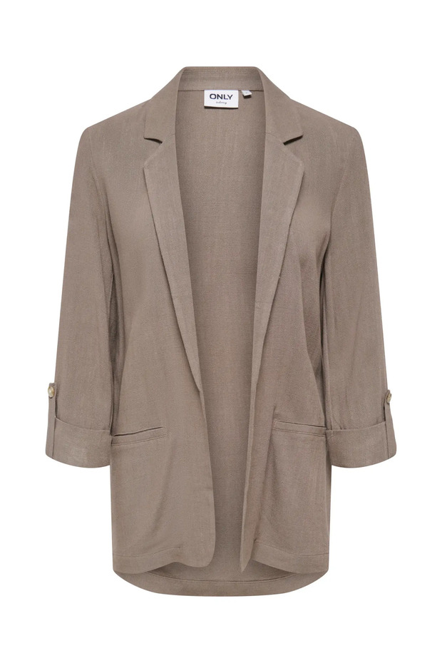 Women's Shawl Collar Blazer Brown Jacket - 15322274 - 5