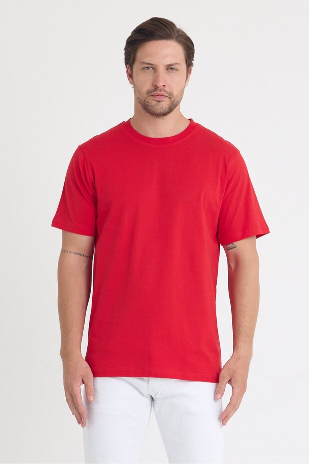 Unisex Unprinted Regular T-Shirt Combed Cotton Fabric