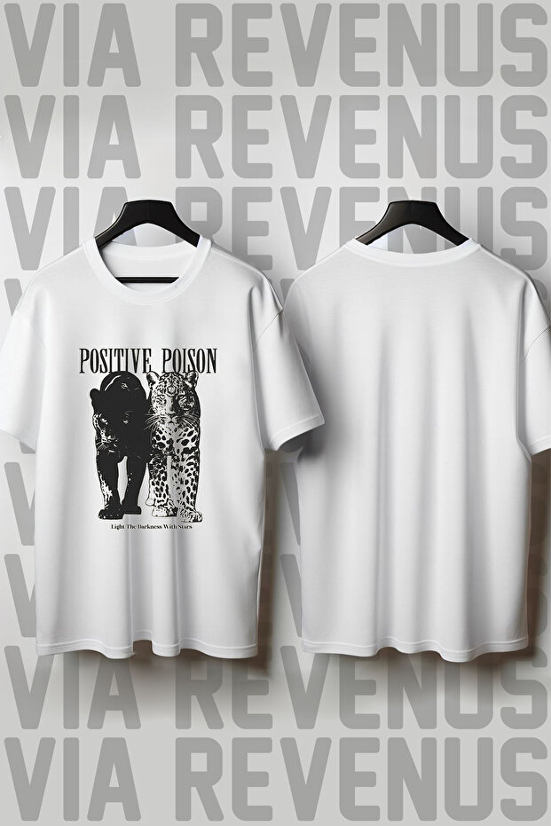 Positive Poison Printed Crew Neck Loose Fit 100% Cotton Unisex Tshirt