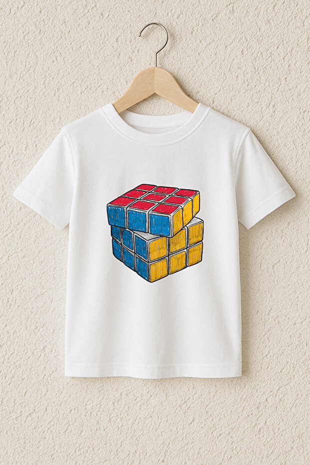 تي شيرت Zeka Cube مطبوع 100% قطن فاخر 15665
