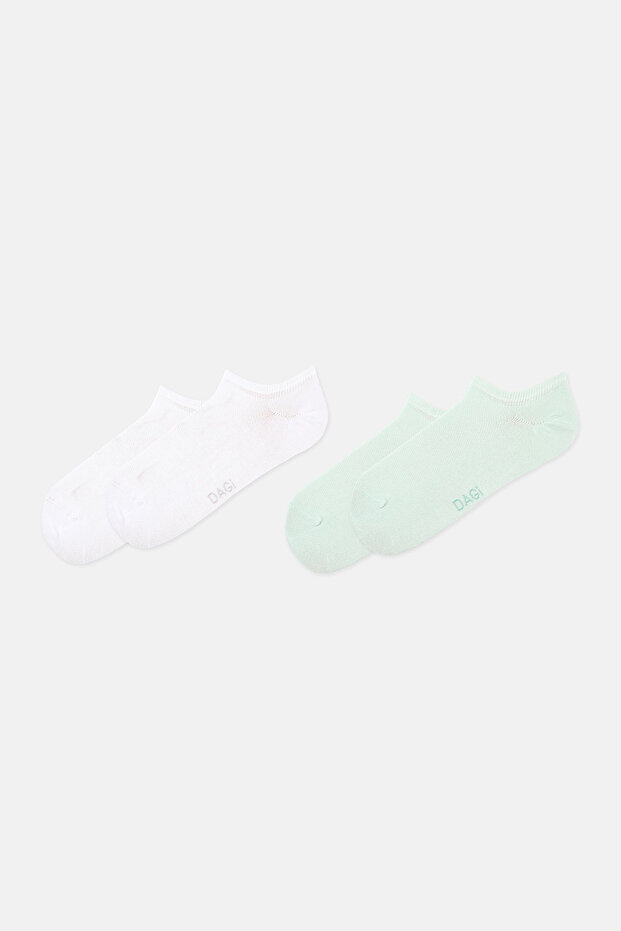 جوارب نسائية من WHITE-MINT مكونة من قطعتين ذات ملمس مميز