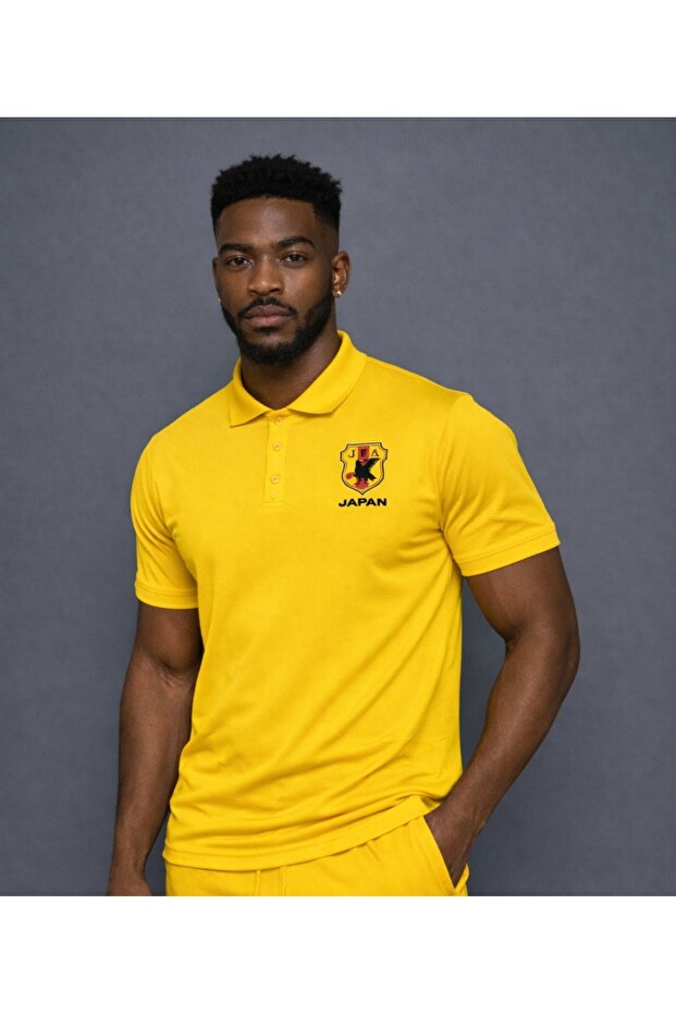Men's Japan Printed Polo Neck T-Shirt