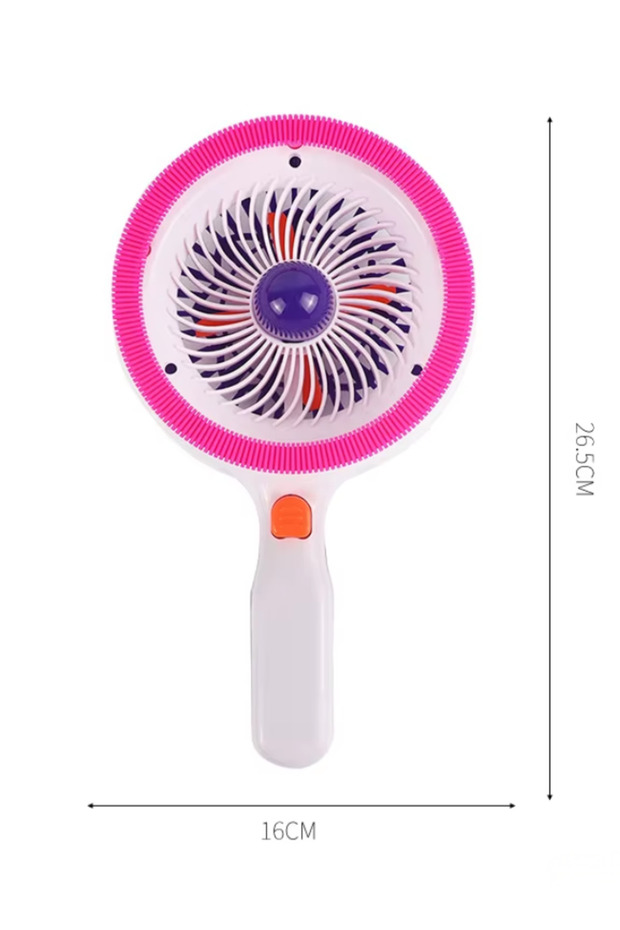 Bubble Blower Fan Toy with Bubble Solution & Tray, One-Button Big Bubbles - 2