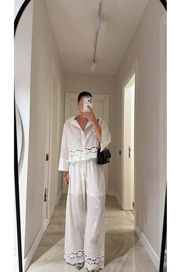 Fisto Detailed Shirt and Pants Set