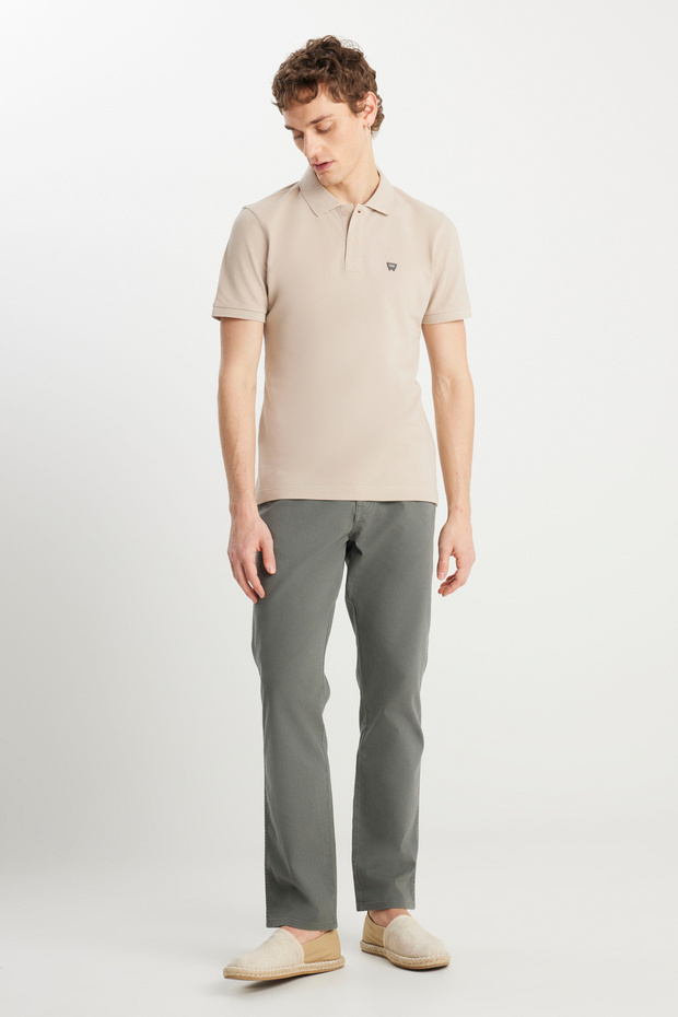 Cotton Flexible Regular Fit Normal Waist Trousers Men's Pants W1218646 300