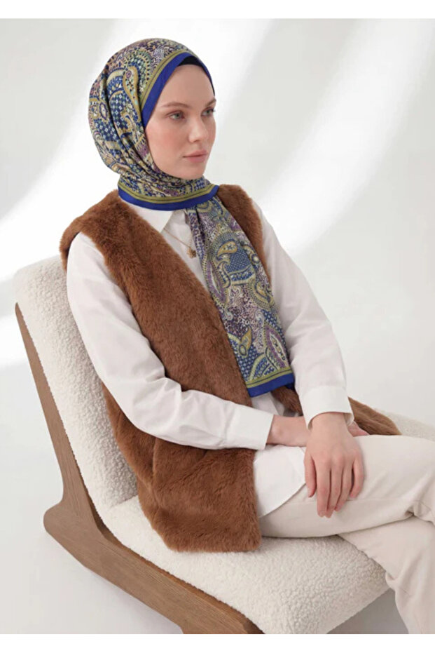 شال ناعم بنمط عرقي من ساكس 75X195