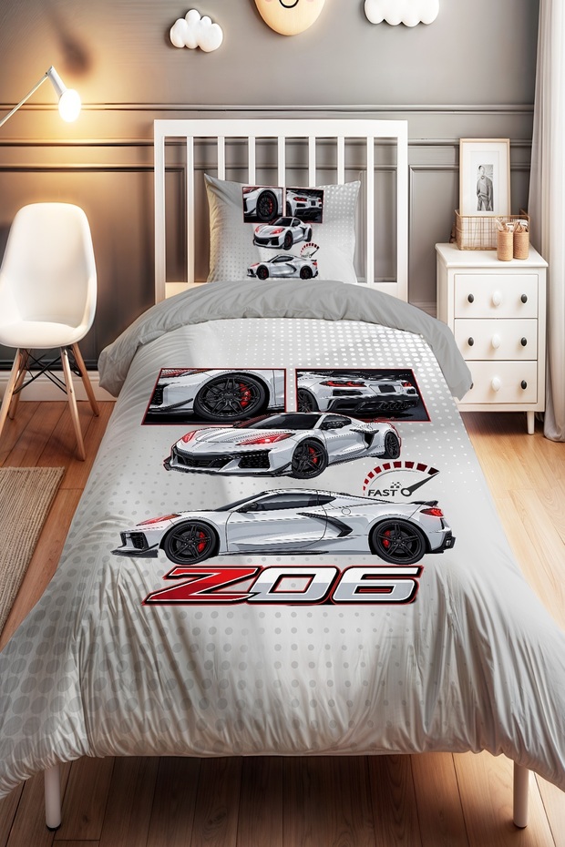 Border Patterned Single Baby Kids Bedding Set