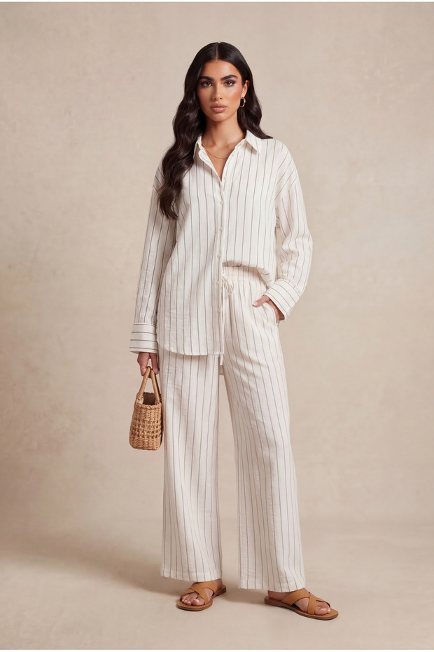 LADIES COTTON LINEN TROUSER