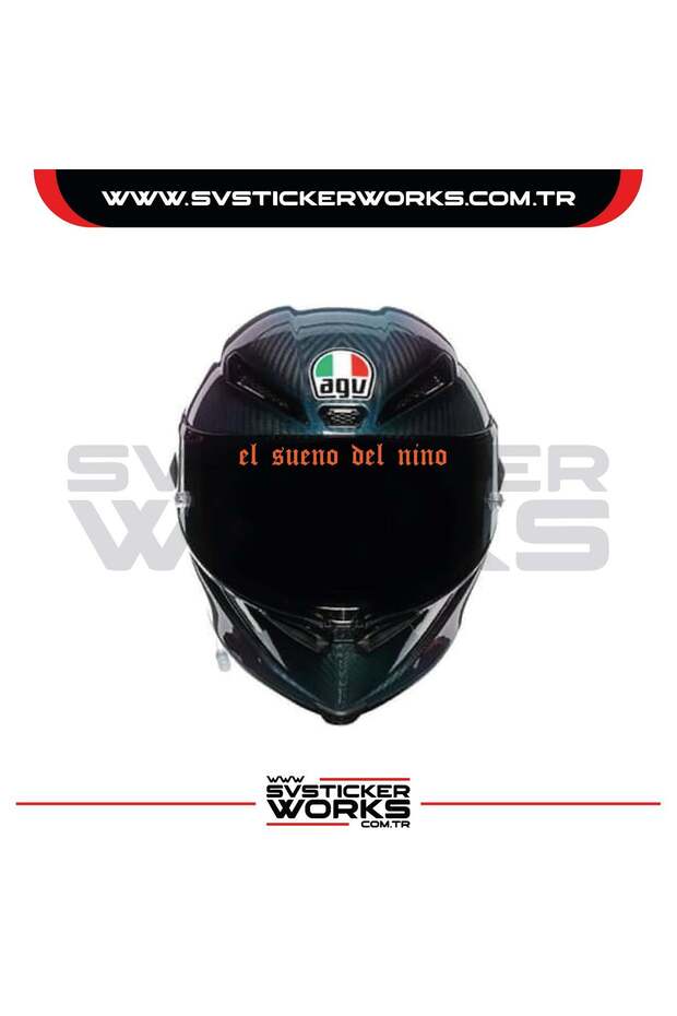 El sueno del nino sticker visor sticker compatible with helmets one way 1 piece